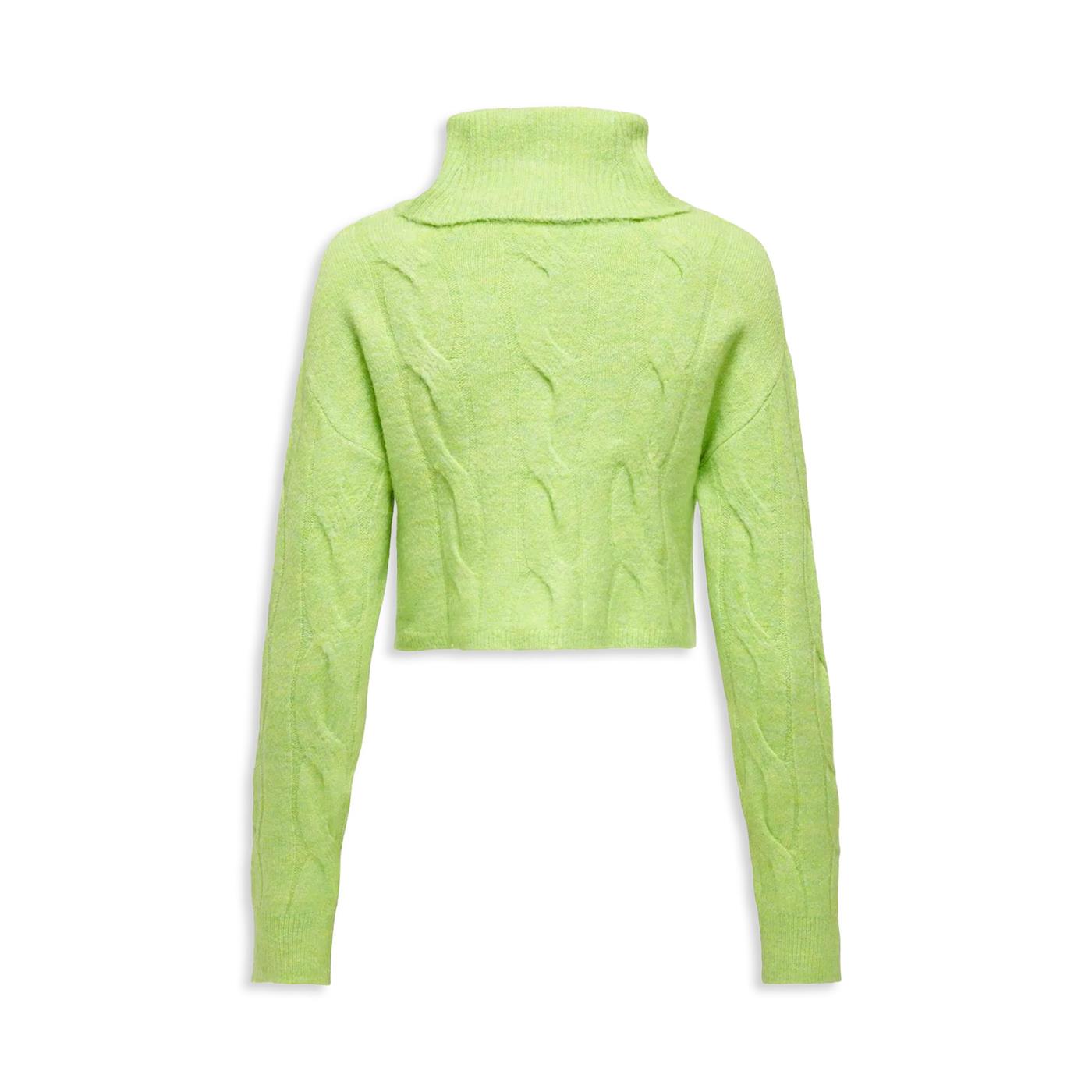 RIO LIFE LS CABLE ROOLNECK KNIT - CELERY GREEN