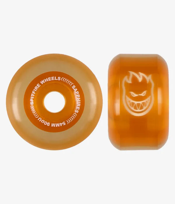 SPITFIRE SAPPHIRES WHEELS 54MM 90A CLEAR ORANGE