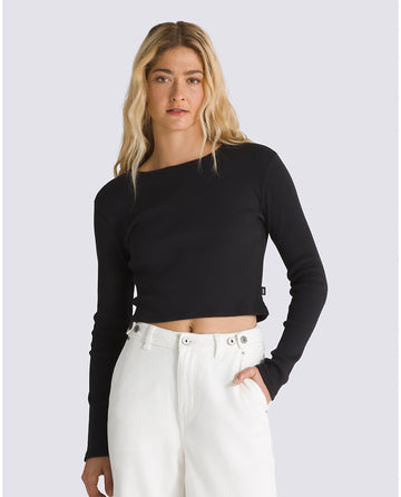 DREW RIB LONG SLEEVE TOP