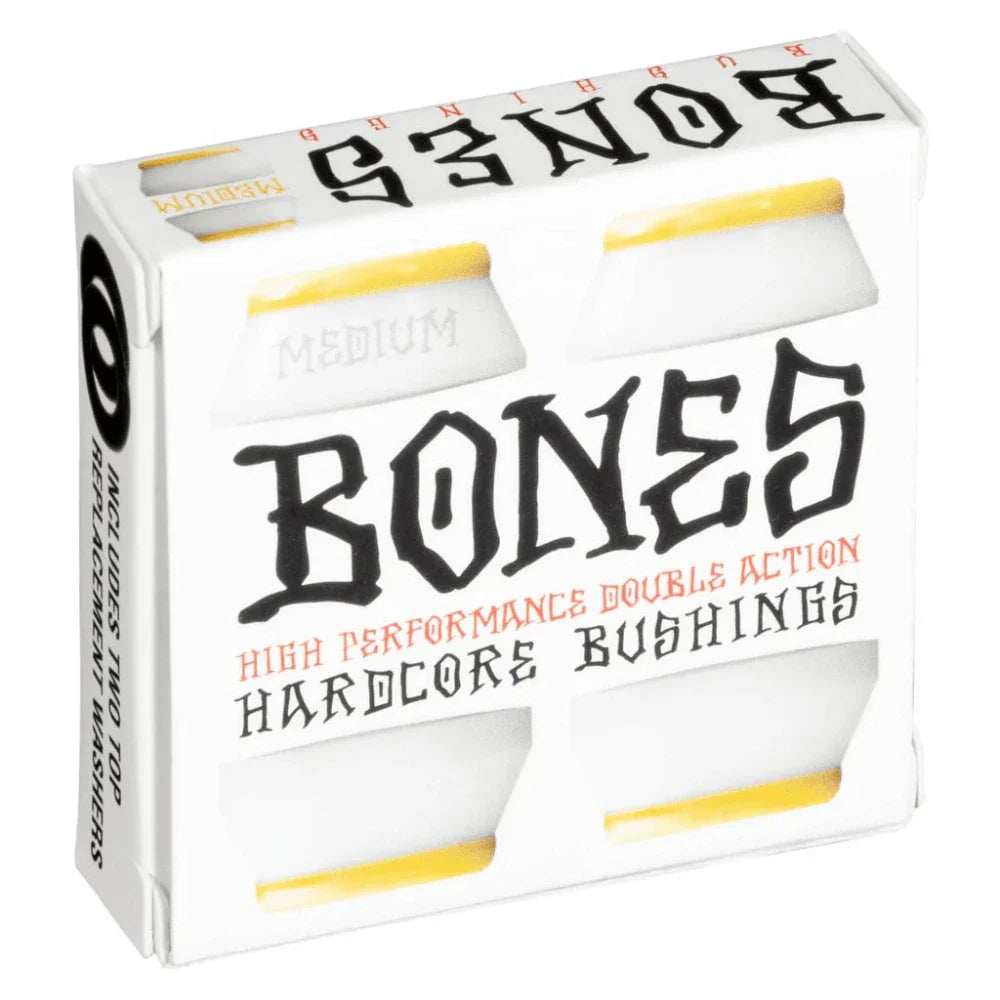 BONES BUSHINGS : MEDIUM 91A HARDNESS -WHITE/YELLOW